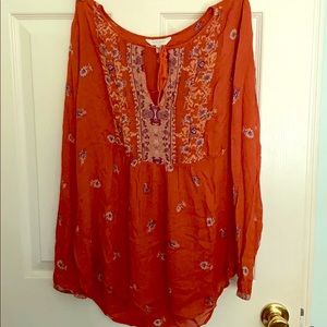 Lucky Brand Bohemian Floral Blouse